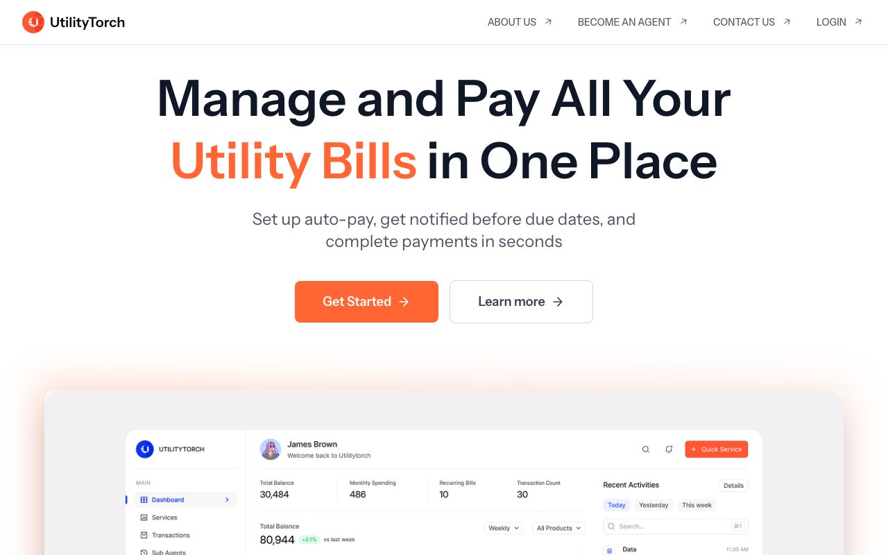 UtilityTorch — Manage and Pay All Your Utility Bills in One Place